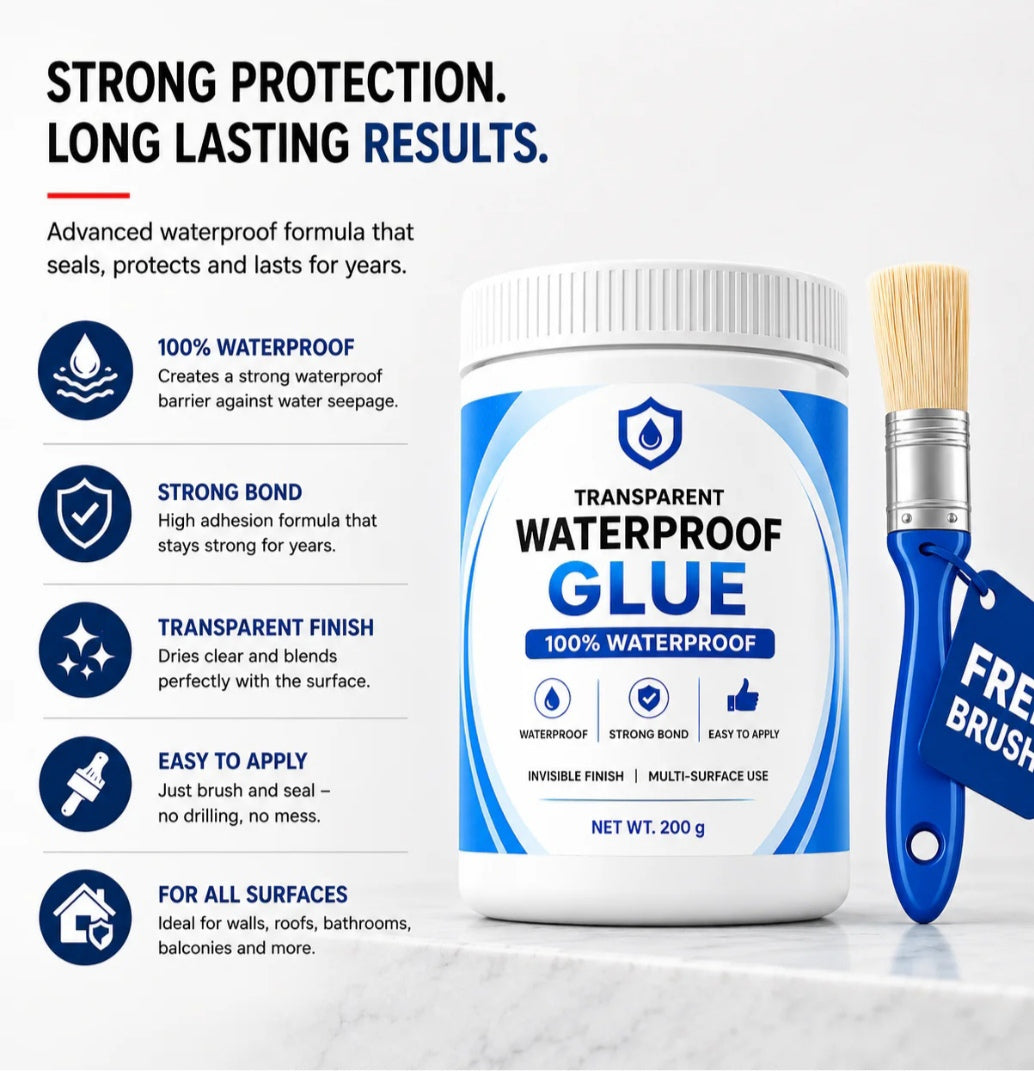 Transparent waterproof glue