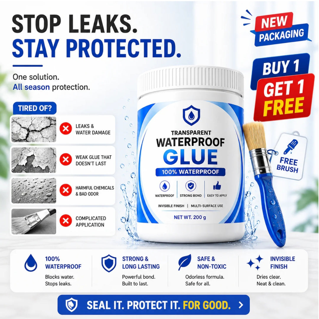 Transparent waterproof glue