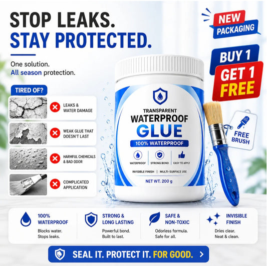 Transparent waterproof glue