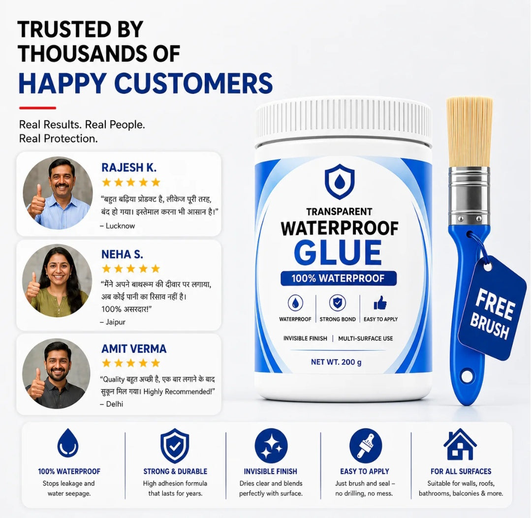 Transparent waterproof glue