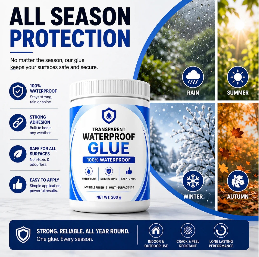 Transparent waterproof glue